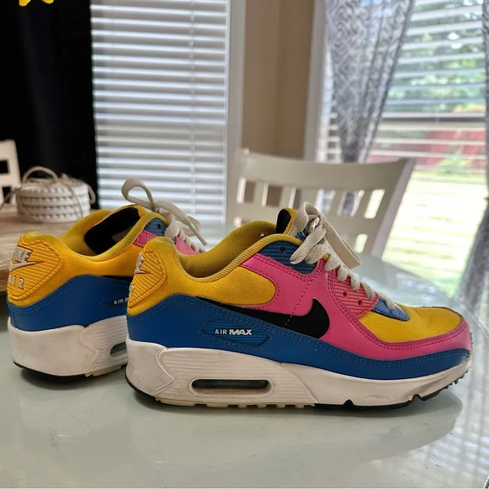 5Y Nike Air Max 90 Colorful Sneakers - Picture 6 of 16
